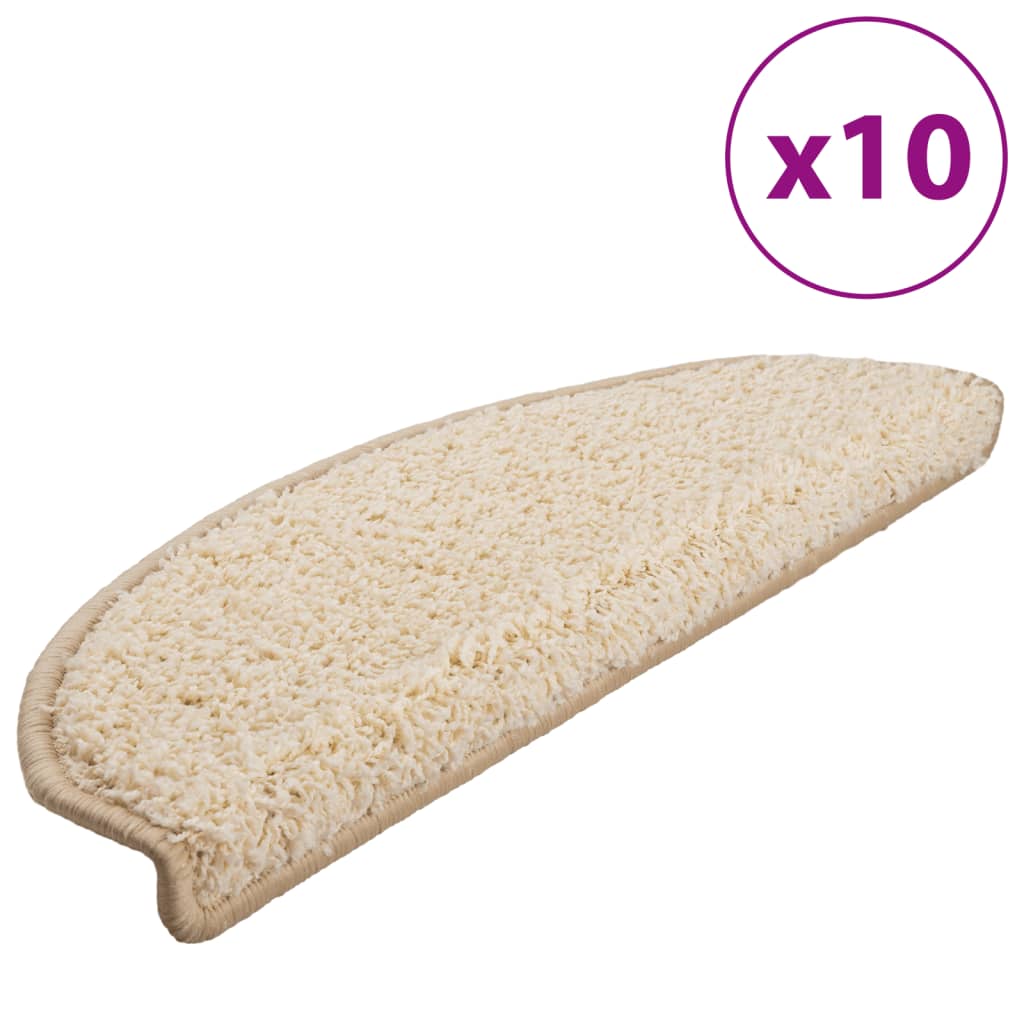 Trapmatten 10 st 65x21x4 cm Crème Halfrond Groot