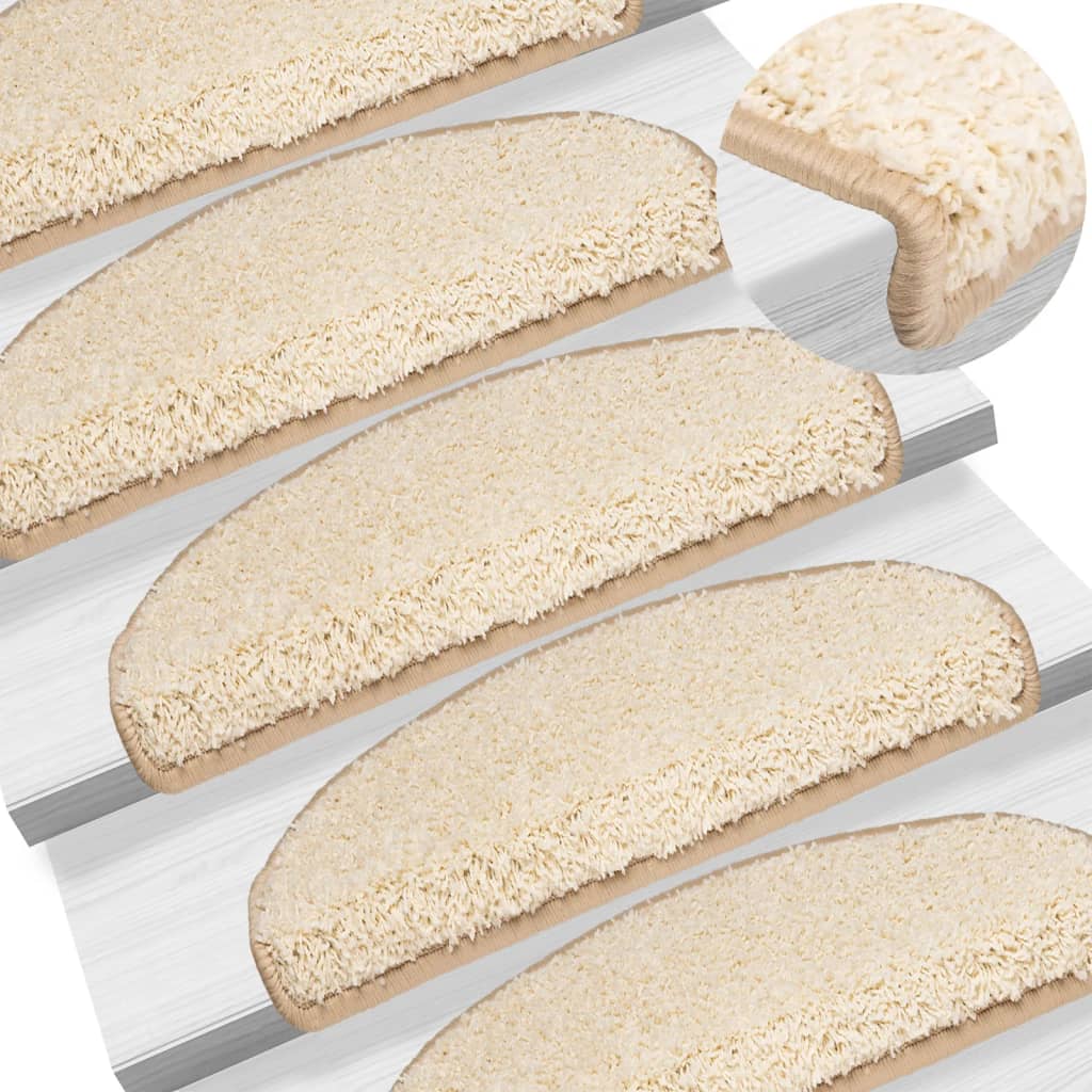 Trapmatten 10 st 65x21x4 cm Crème Halfrond Groot