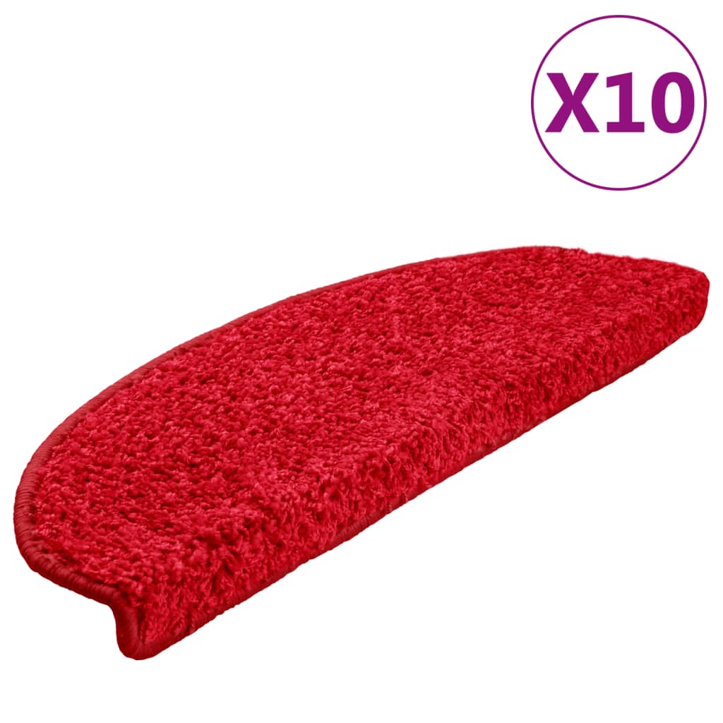 Trapmatten 10 st 65x21x4 cm Rood Halfrond Groot