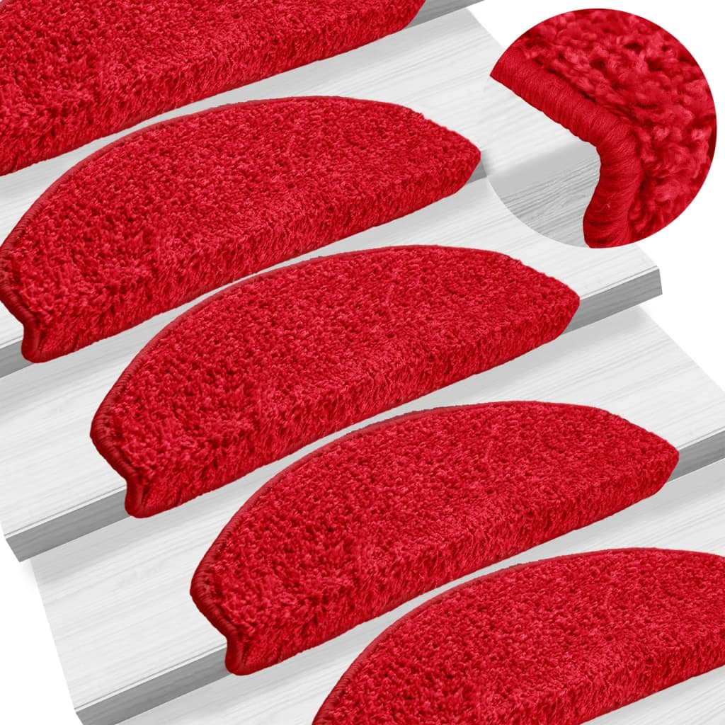 Trapmatten 10 st 65x21x4 cm Rood Halfrond Groot