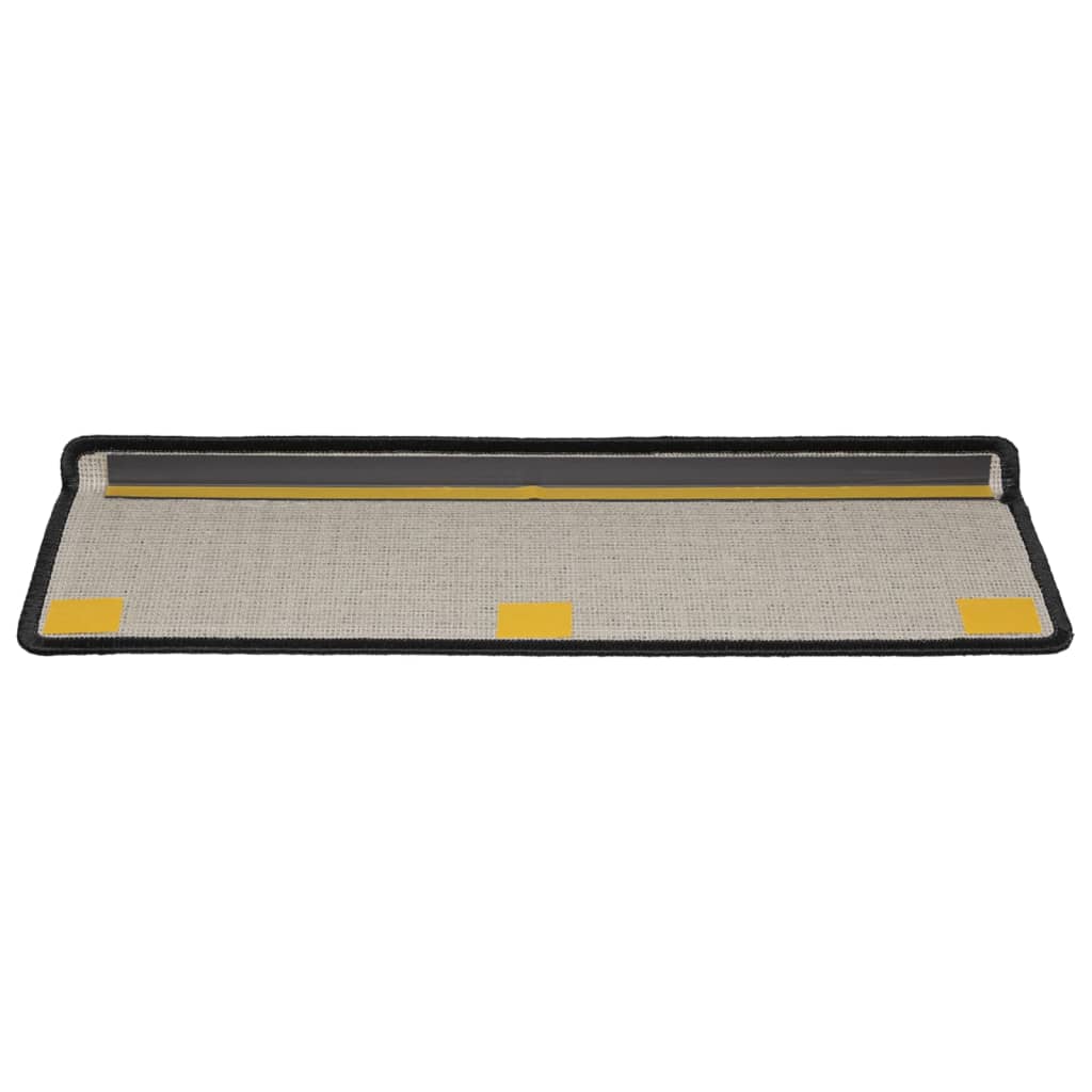 Trapmatten 10 st 65x21x4 cm Zwart Rechthoekige Rand is nu te koop bij PeponiXL, paradijselijk wonen!