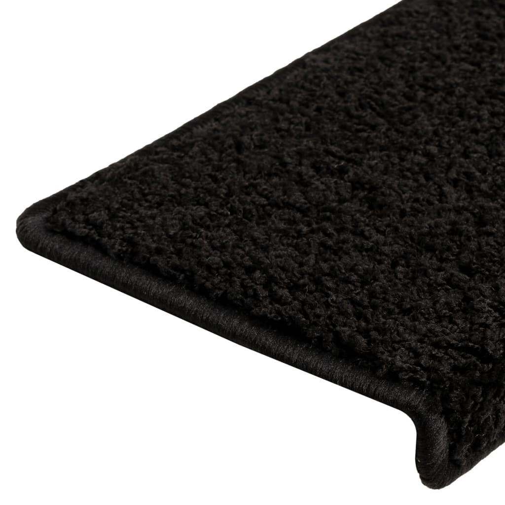 Trapmatten 10 st 65x21x4 cm Zwart Rechthoekige Rand is nu te koop bij PeponiXL, paradijselijk wonen!