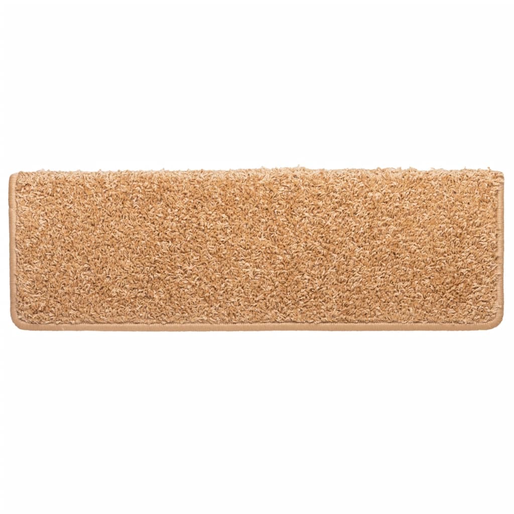 Trapmatten 10 st 65x21x4 cm beige rechthoekige rand is nu te koop bij PeponiXL, paradijselijk wonen!