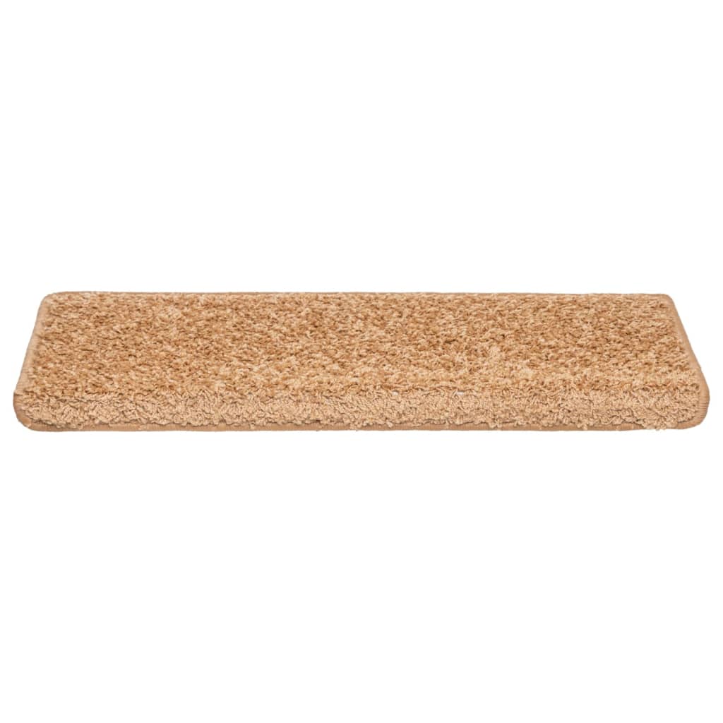 Trapmatten 10 st 65x21x4 cm beige rechthoekige rand is nu te koop bij PeponiXL, paradijselijk wonen!