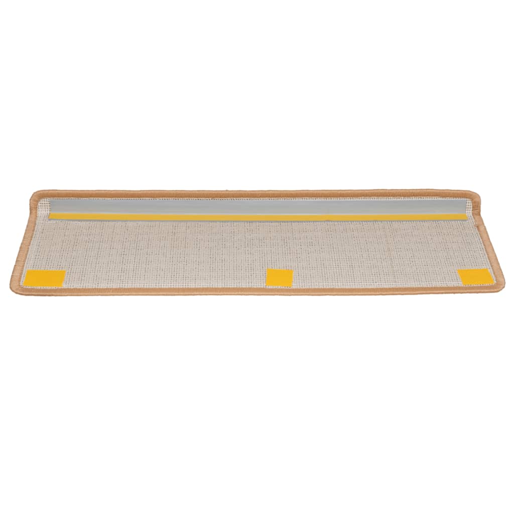 Trapmatten 10 st 65x21x4 cm beige rechthoekige rand is nu te koop bij PeponiXL, paradijselijk wonen!