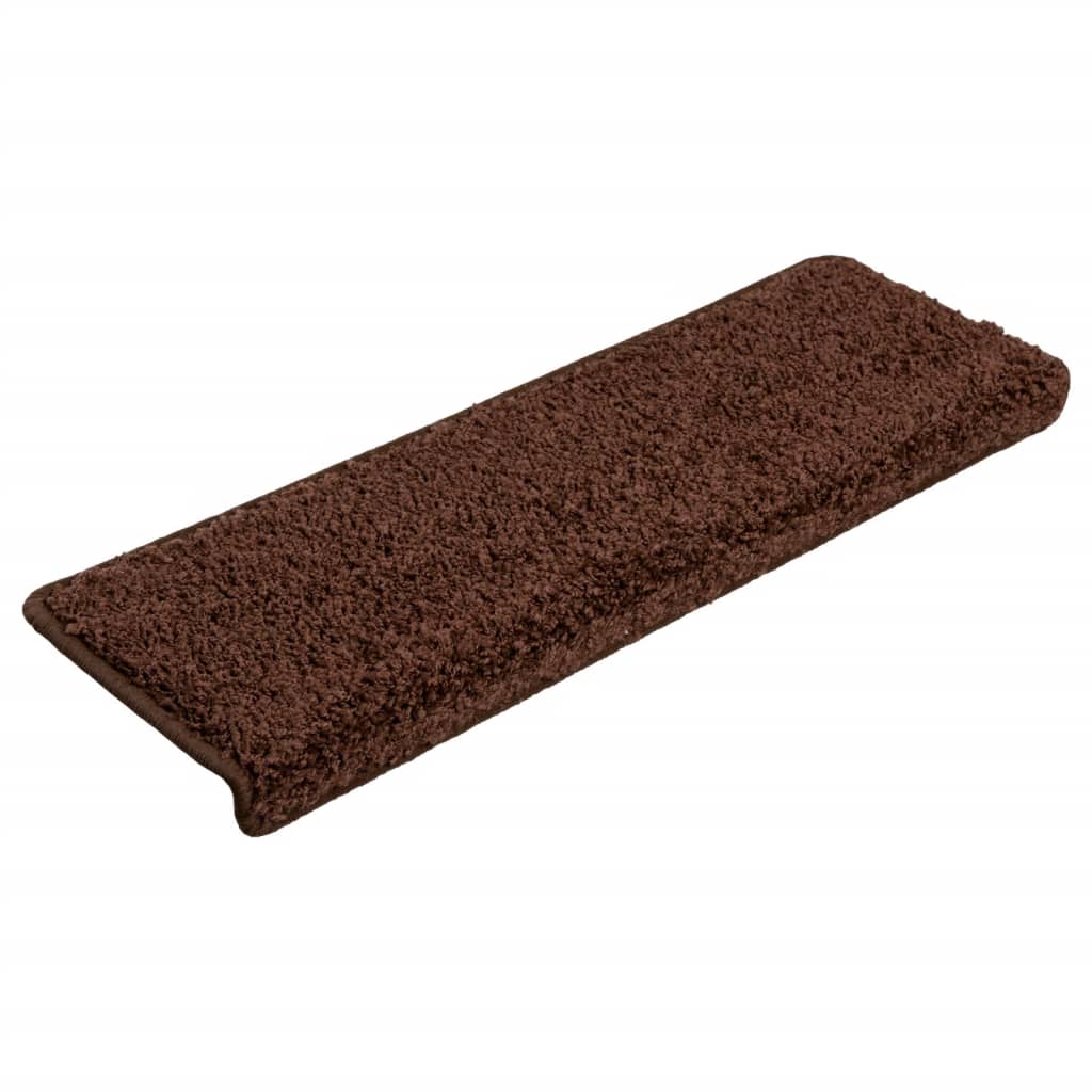 Trapmatten 10 st 65x21x4 cm Bruin Rechthoekige Rand is nu te koop bij PeponiXL, paradijselijk wonen!