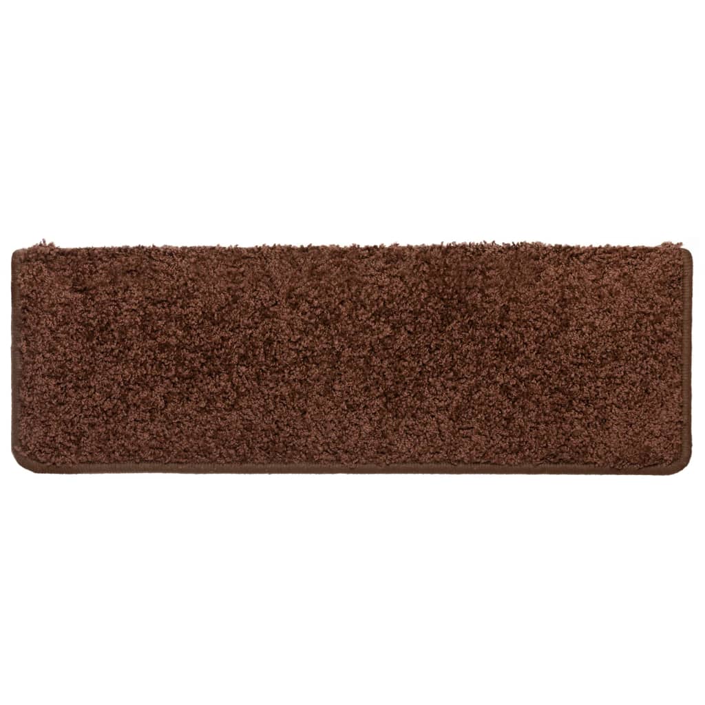Trapmatten 10 st 65x21x4 cm Bruin Rechthoekige Rand is nu te koop bij PeponiXL, paradijselijk wonen!