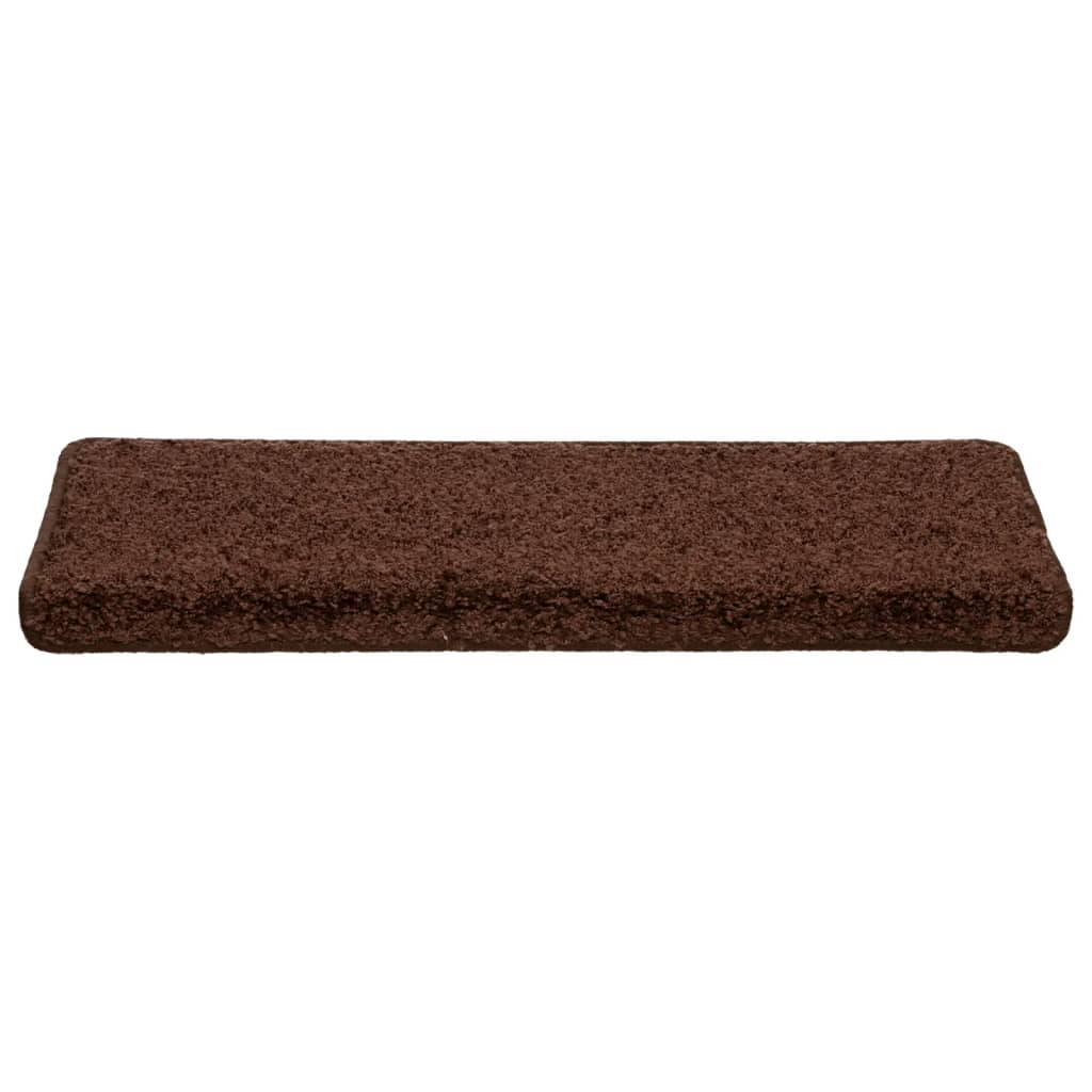 Trapmatten 10 st 65x21x4 cm Bruin Rechthoekige Rand is nu te koop bij PeponiXL, paradijselijk wonen!