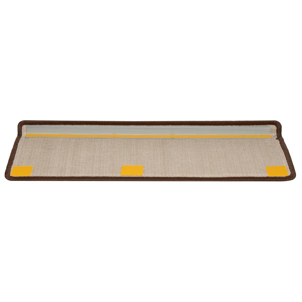 Trapmatten 10 st 65x21x4 cm Bruin Rechthoekige Rand is nu te koop bij PeponiXL, paradijselijk wonen!