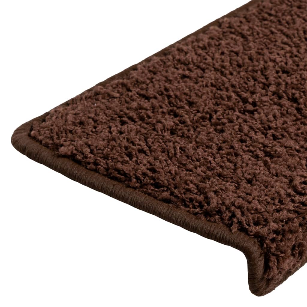 Trapmatten 10 st 65x21x4 cm Bruin Rechthoekige Rand is nu te koop bij PeponiXL, paradijselijk wonen!
