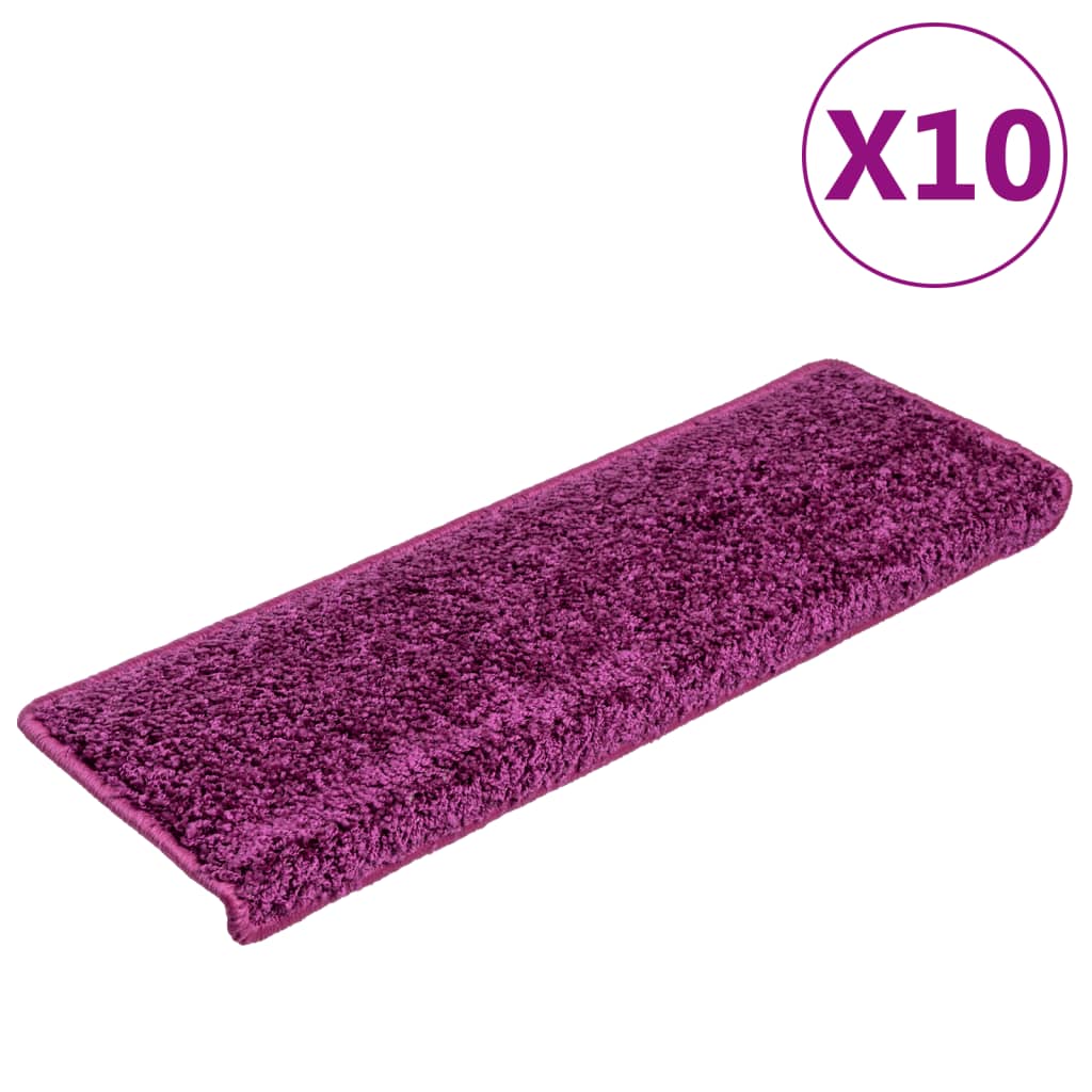 Trapmatten 10 st 65x21x4 cm Violet Rechthoekige Rand is nu te koop bij PeponiXL, paradijselijk wonen!