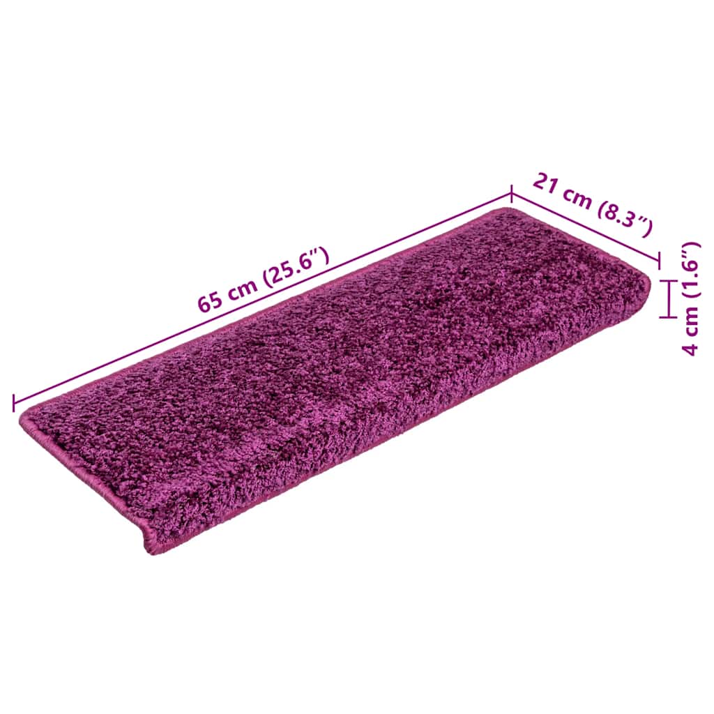 Trapmatten 10 st 65x21x4 cm Violet Rechthoekige Rand is nu te koop bij PeponiXL, paradijselijk wonen!