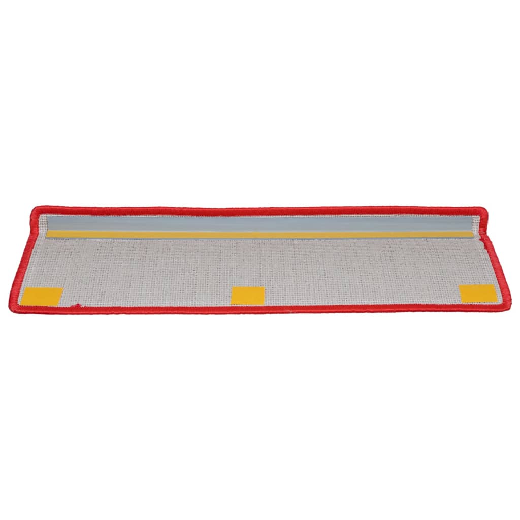 Trapmatten 10 st 65x21x4 cm Rood Rechthoekige Rand is nu te koop bij PeponiXL, paradijselijk wonen!