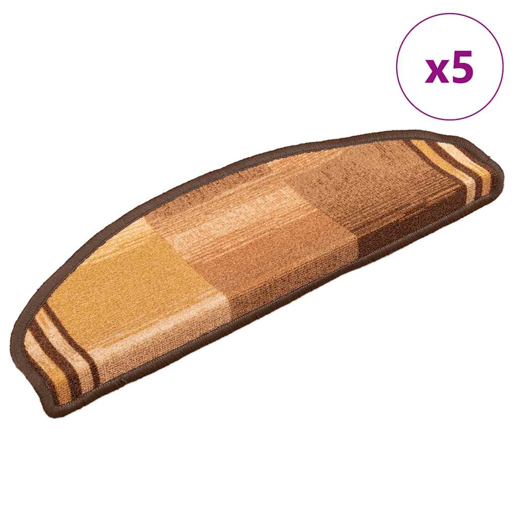 Trapmatten zelfklevend 5 st 65x21x4 cm bruin is nu te koop bij PeponiXL, paradijselijk wonen!
