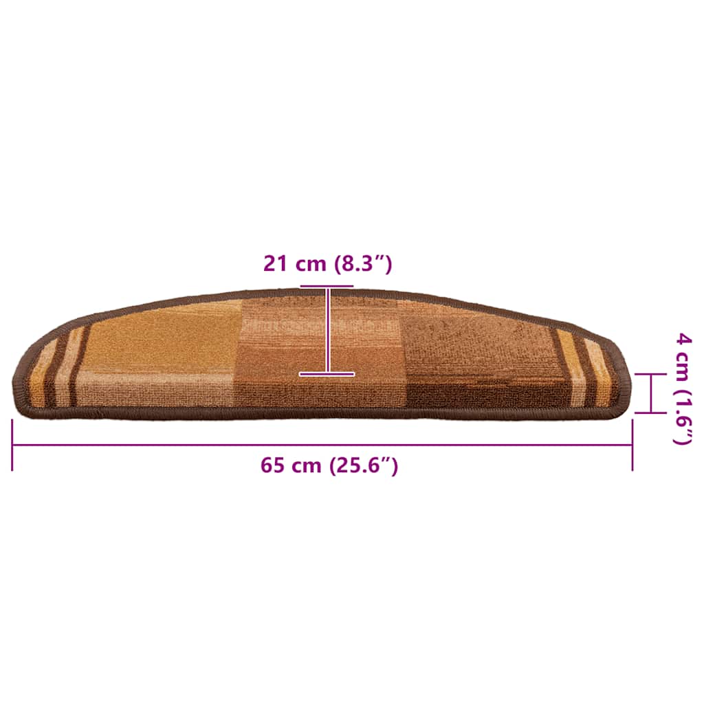 Trapmatten zelfklevend 10 st 65x21x4 cm bruin is nu te koop bij PeponiXL, paradijselijk wonen!