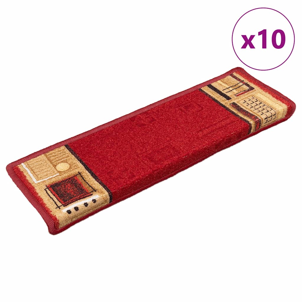 Trapmatten zelfklevend 10 st 65x21x4 cm rood is nu te koop bij PeponiXL, paradijselijk wonen!