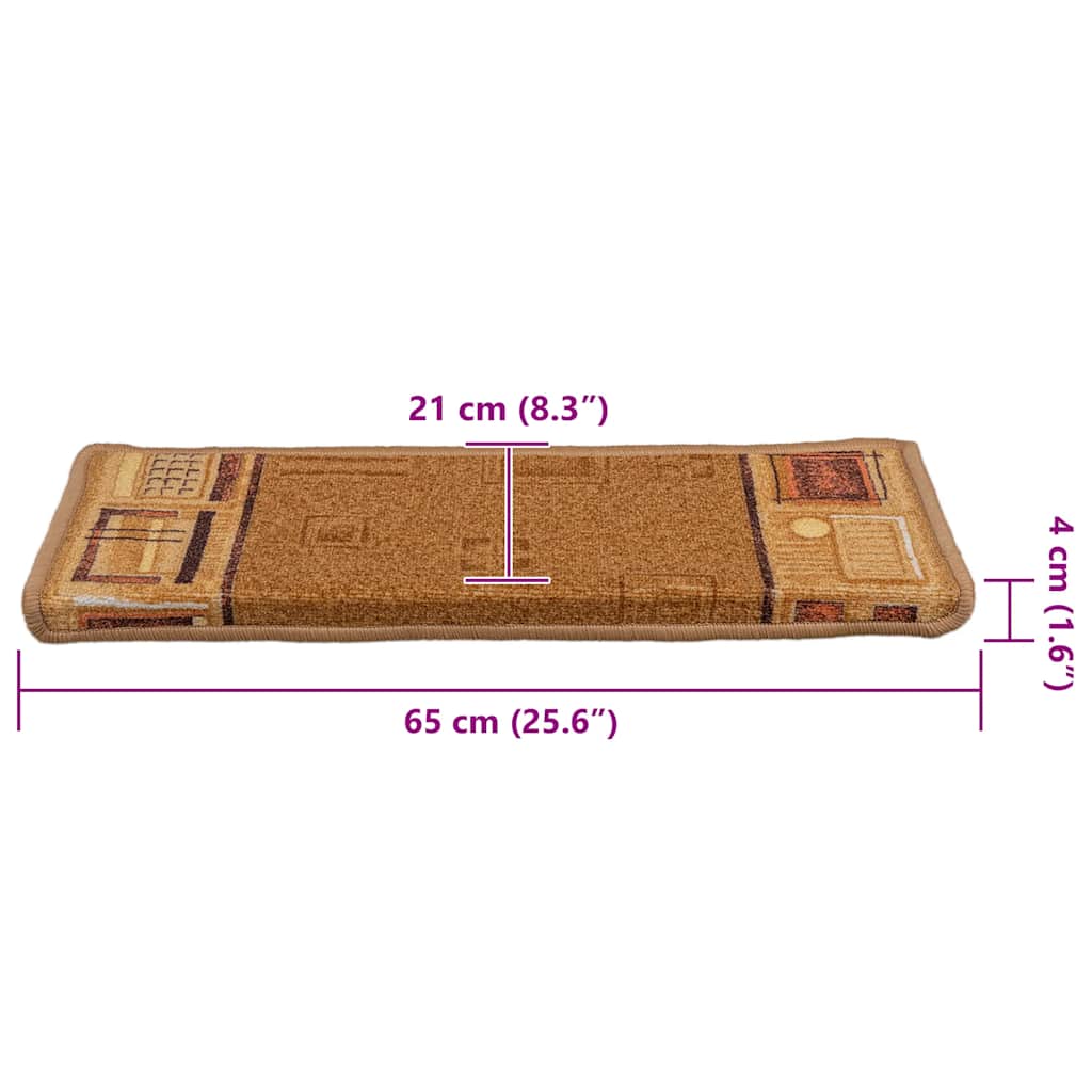Trapmatten zelfklevend 5 st 65x21x4 cm beige is nu te koop bij PeponiXL, paradijselijk wonen!