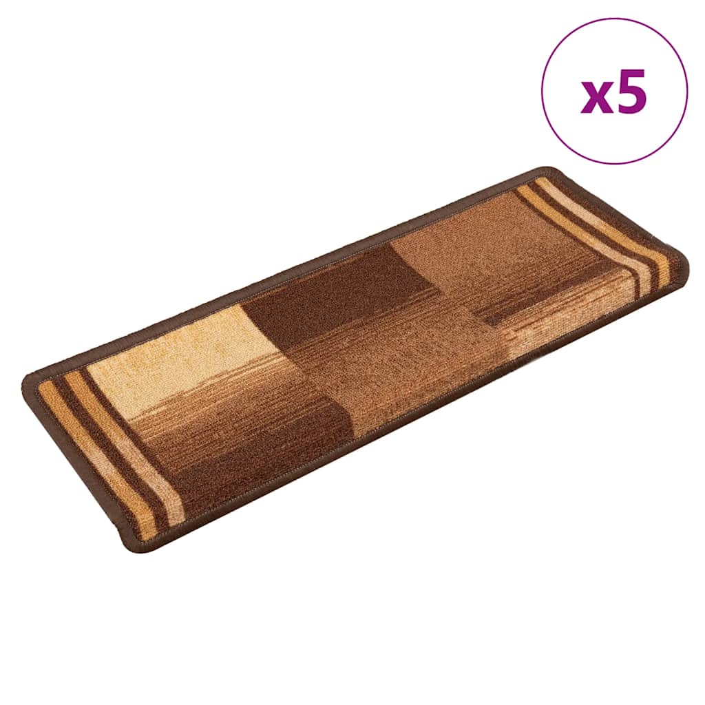 Trapmatten zelfklevend 5 st 65x21x4 cm bruin is nu te koop bij PeponiXL, paradijselijk wonen!