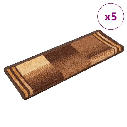 Trapmatten zelfklevend 5 st 65x21x4 cm bruin is nu te koop bij PeponiXL, paradijselijk wonen!