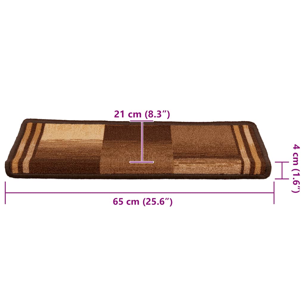 Trapmatten zelfklevend 10 st 65x21x4 cm bruin is nu te koop bij PeponiXL, paradijselijk wonen!