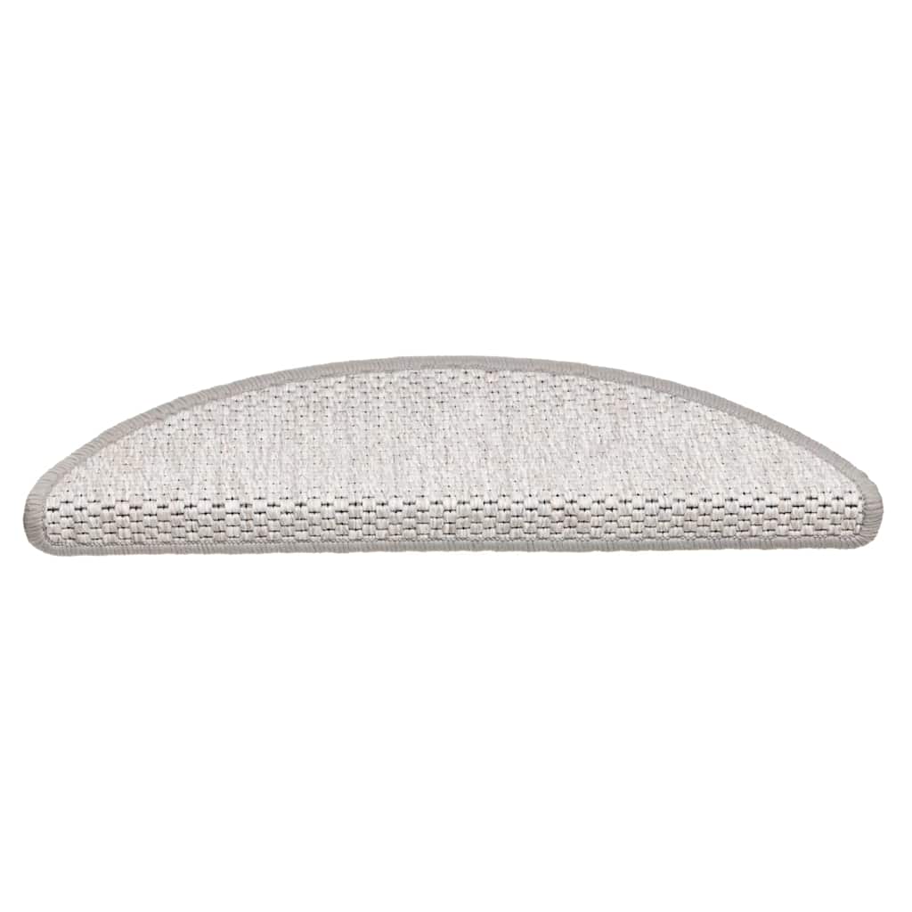 Trapmatten zelfklevend 15 st sisal-look 56x17x3 cm platinakleur is nu te koop bij PeponiXL, paradijselijk wonen!