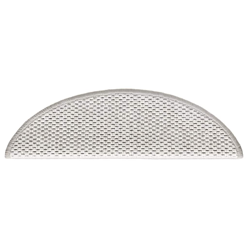 Trapmatten zelfklevend 15 st sisal-look 56x17x3 cm platinakleur is nu te koop bij PeponiXL, paradijselijk wonen!