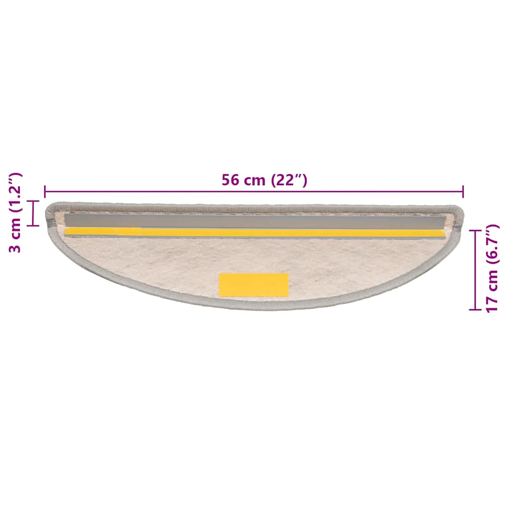 Trapmatten zelfklevend 15 st sisal-look 56x17x3 cm platinakleur is nu te koop bij PeponiXL, paradijselijk wonen!
