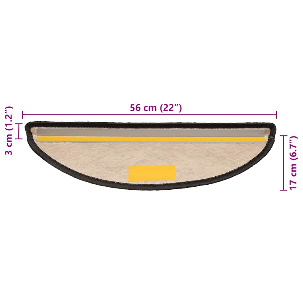 Trapmatten zelfklevend 15st sisal-look 56x17x3cm antracietkleur is nu te koop bij PeponiXL, paradijselijk wonen!