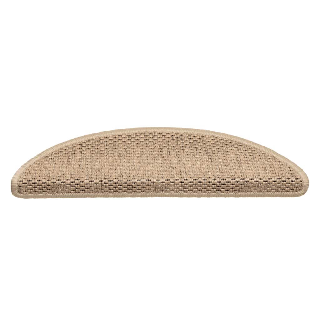 Trapmatten zelfklevend 15 st sisal-look 56x17x3 cm zandkleurig is nu te koop bij PeponiXL, paradijselijk wonen!