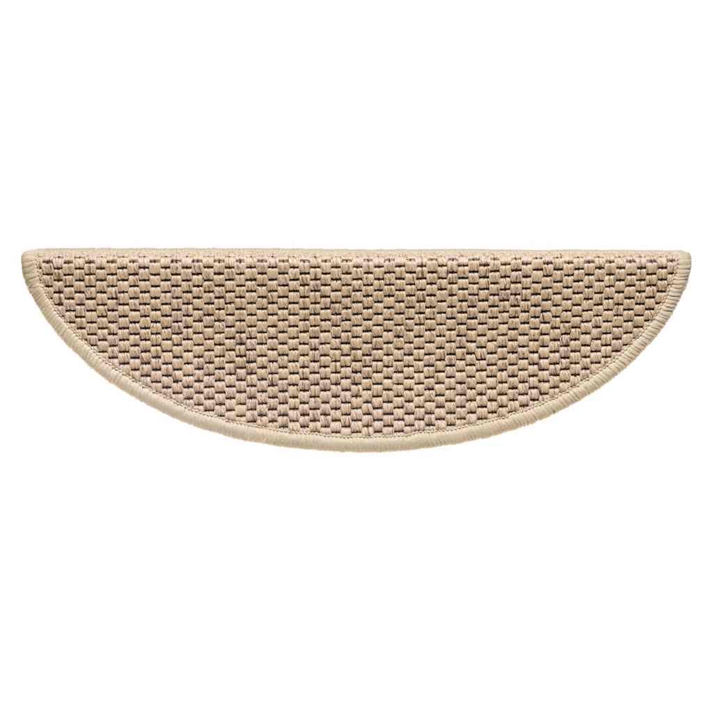 Trapmatten zelfklevend 15 st sisal-look 56x17x3 cm zandkleurig is nu te koop bij PeponiXL, paradijselijk wonen!
