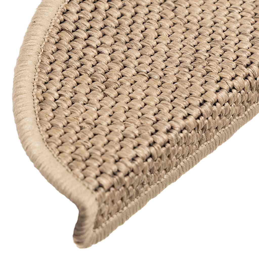 Trapmatten zelfklevend 15 st sisal-look 56x17x3 cm zandkleurig is nu te koop bij PeponiXL, paradijselijk wonen!