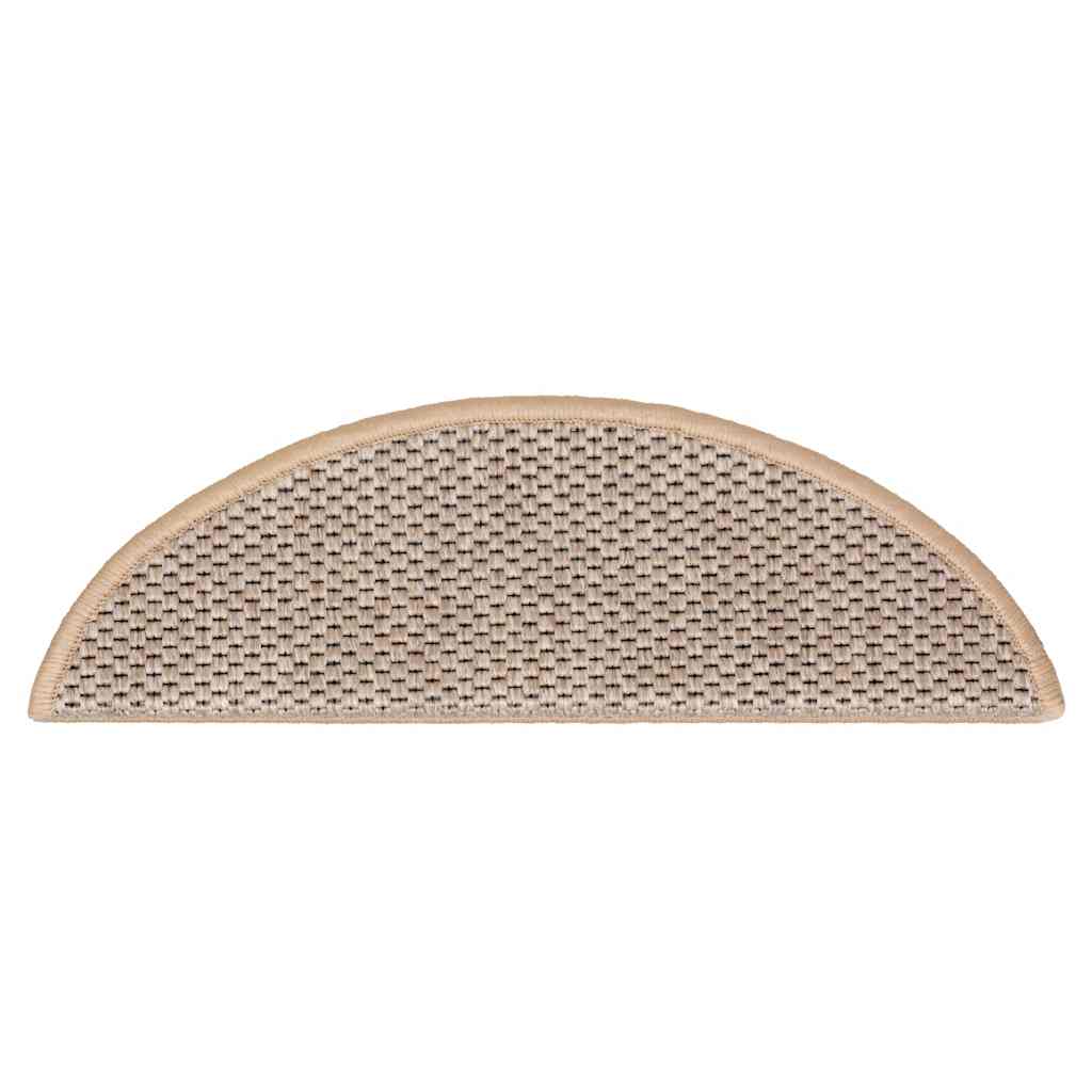 Trapmatten zelfklevend 15 st sisal-look 56x17x3 cm lichtbeige is nu te koop bij PeponiXL, paradijselijk wonen!