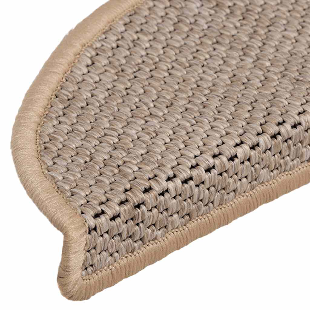 Trapmatten zelfklevend 15 st sisal-look 56x17x3 cm lichtbeige is nu te koop bij PeponiXL, paradijselijk wonen!