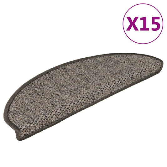 Trapmatten zelfklevend 15 st sisal-look 65x21x4 cm grijs-beige is nu te koop bij PeponiXL, paradijselijk wonen!