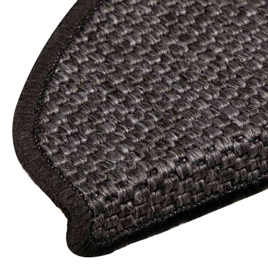 Trapmatten zelfklevend 15st sisal-look 65x21x4cm antracietkleur is nu te koop bij PeponiXL, paradijselijk wonen!