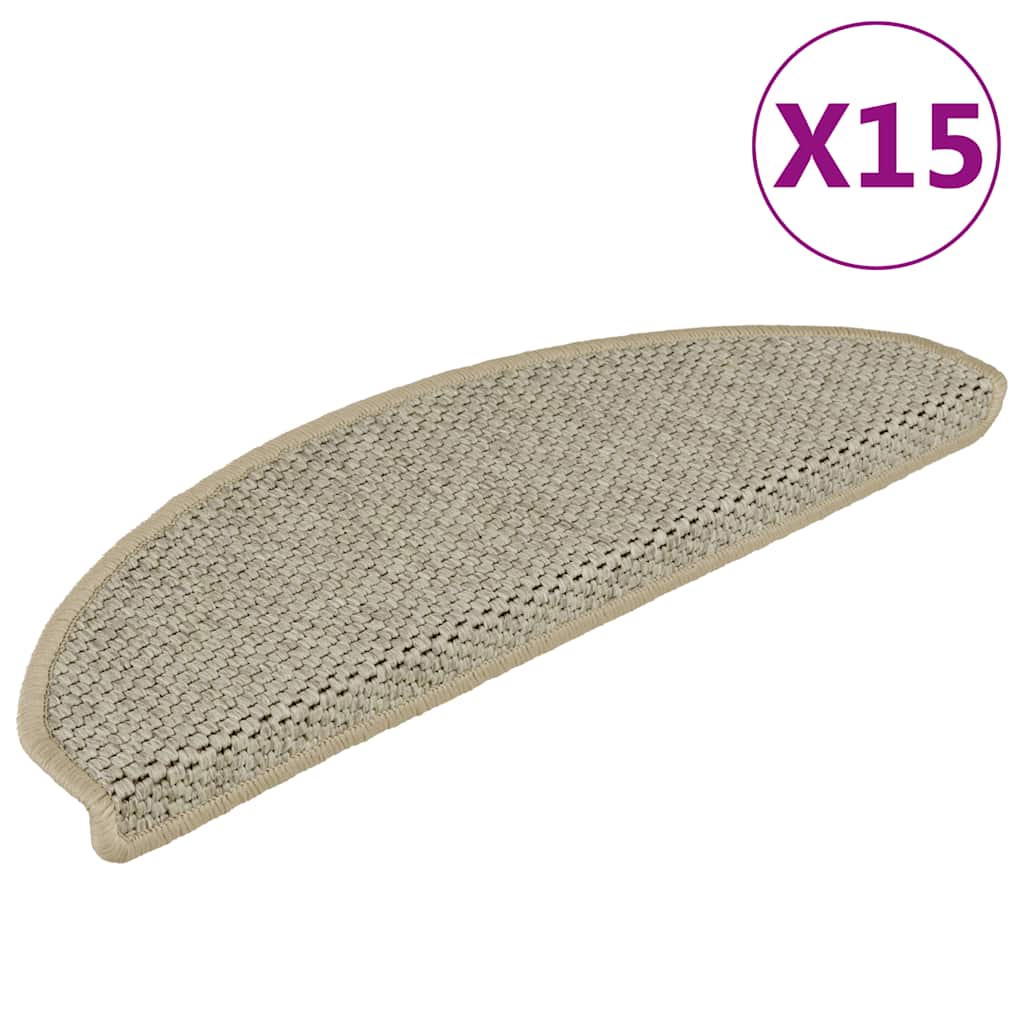 Trapmatten zelfklevend 15 st sisal-look 65x21x4 cm lichtgroen is nu te koop bij PeponiXL, paradijselijk wonen!