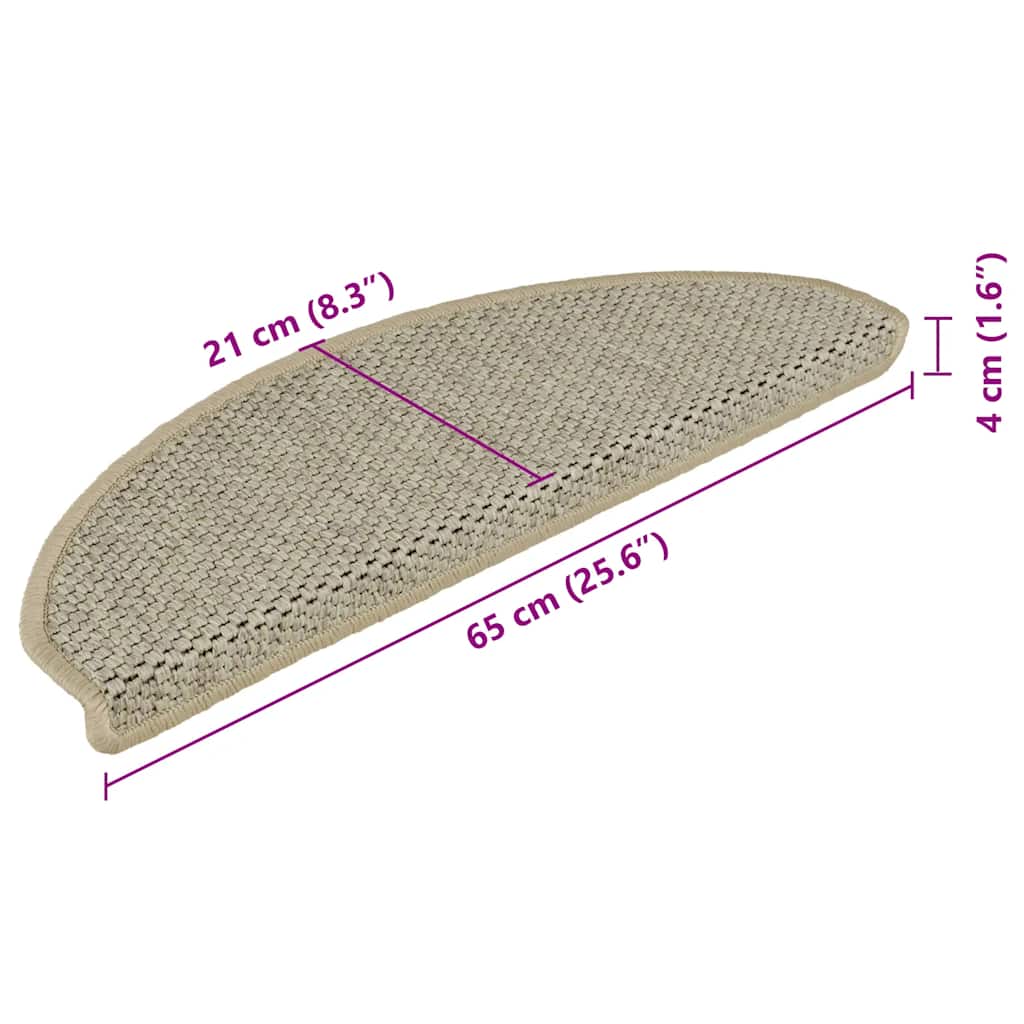 Trapmatten zelfklevend 15 st sisal-look 65x21x4 cm lichtgroen is nu te koop bij PeponiXL, paradijselijk wonen!