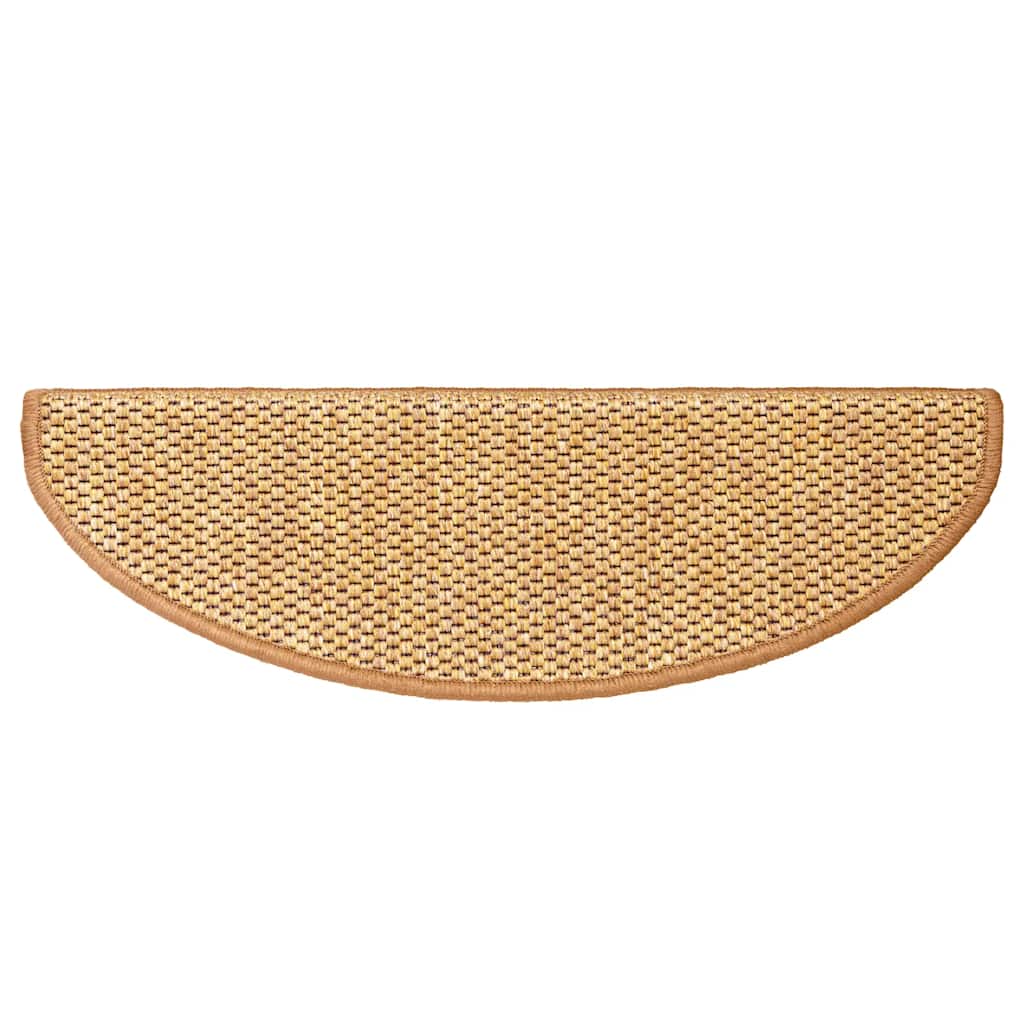 Trapmatten zelfklevend 15 st sisal-look 65x21x4 cm sisalkleurig