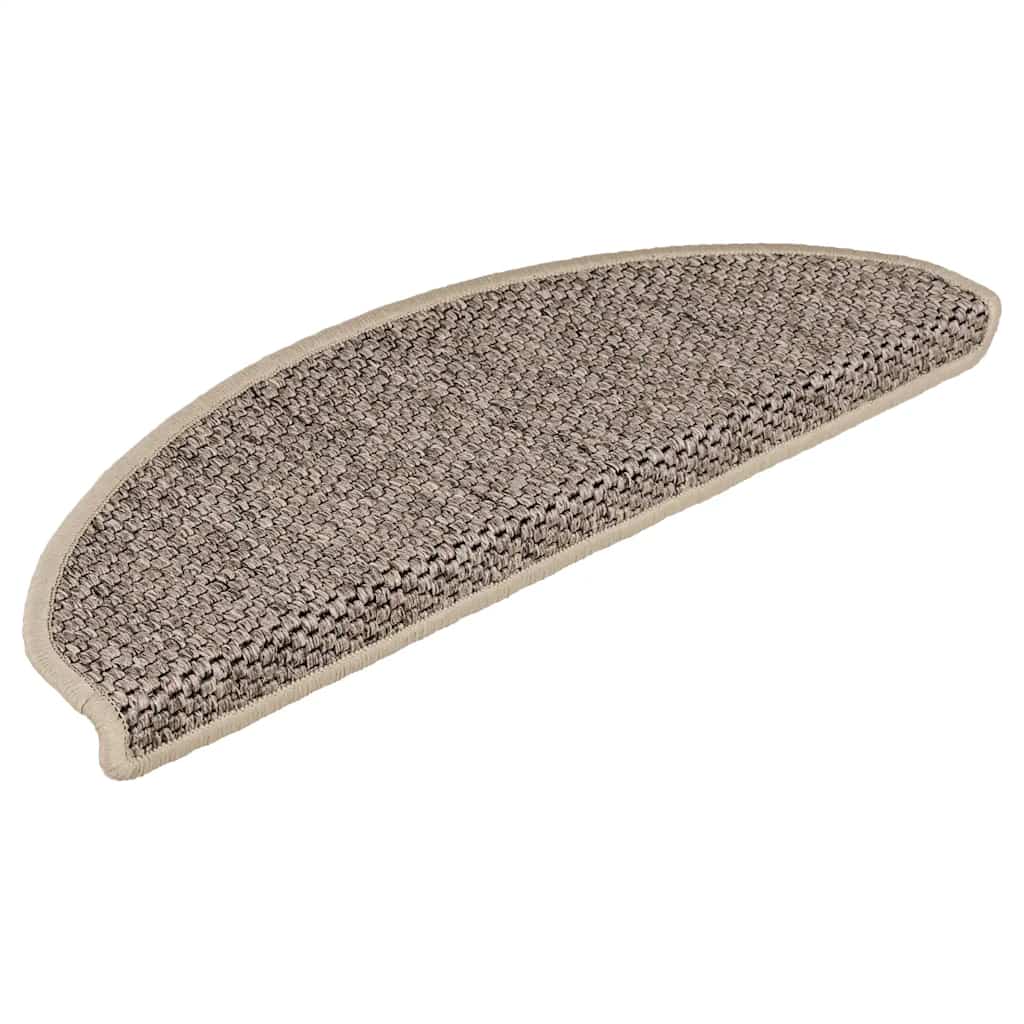Trapmatten zelfklevend 15 st sisal-look 65x21x4 cm donkerbeige is nu te koop bij PeponiXL, paradijselijk wonen!