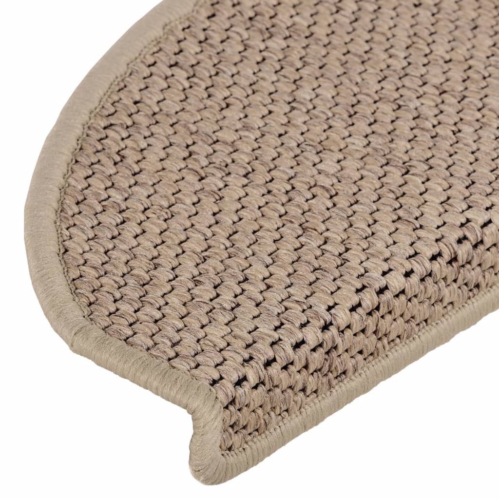 Trapmatten zelfklevend 15 st sisal-look 65x21x4 cm zandkleurig is nu te koop bij PeponiXL, paradijselijk wonen!