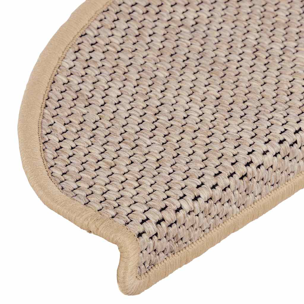 Trapmatten zelfklevend 15 st sisal-look 65x21x4 cm lichtbeige is nu te koop bij PeponiXL, paradijselijk wonen!
