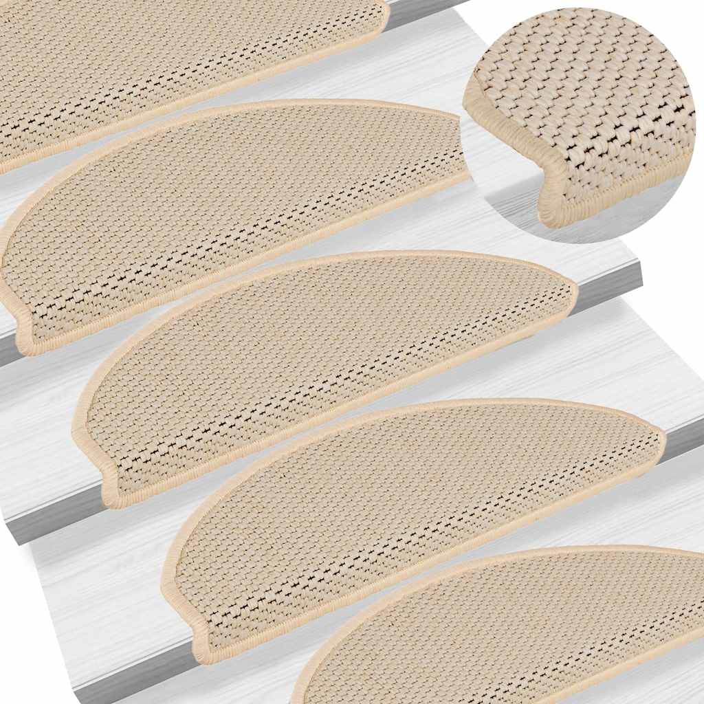 Trapmatten zelfklevend 15 st sisal-look 65x21x4 cm berber is nu te koop bij PeponiXL, paradijselijk wonen!