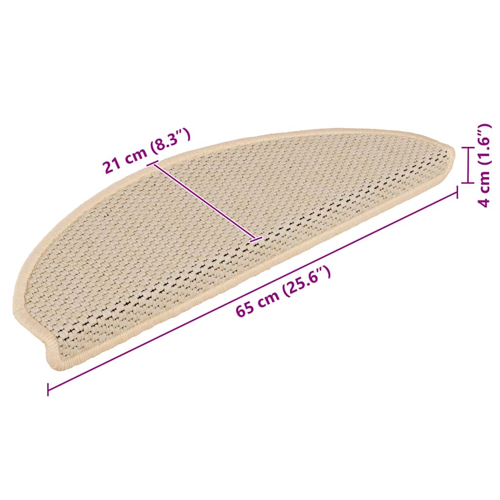 Trapmatten zelfklevend 15 st sisal-look 65x21x4 cm berber is nu te koop bij PeponiXL, paradijselijk wonen!
