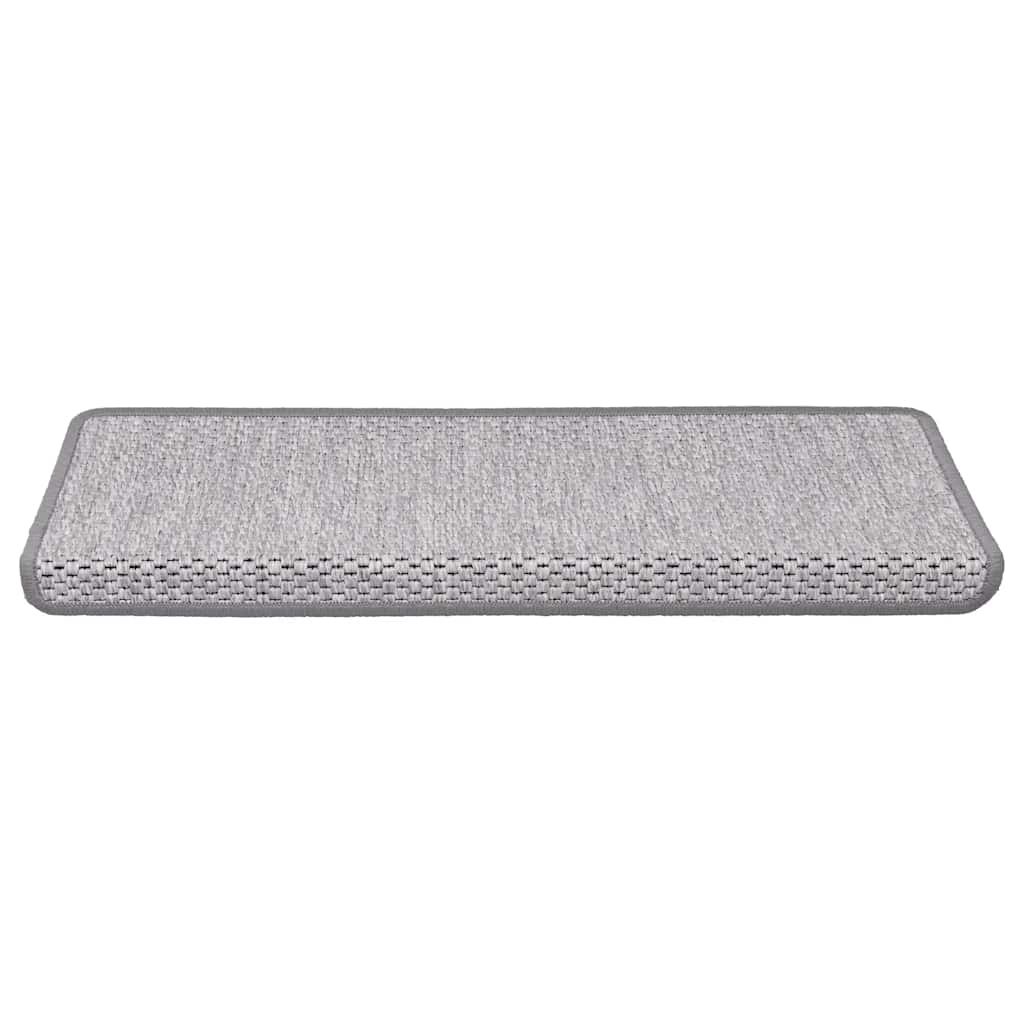 Trapmatten zelfklevend 15 st sisal-look 65x21x4 cm platinakleur is nu te koop bij PeponiXL, paradijselijk wonen!