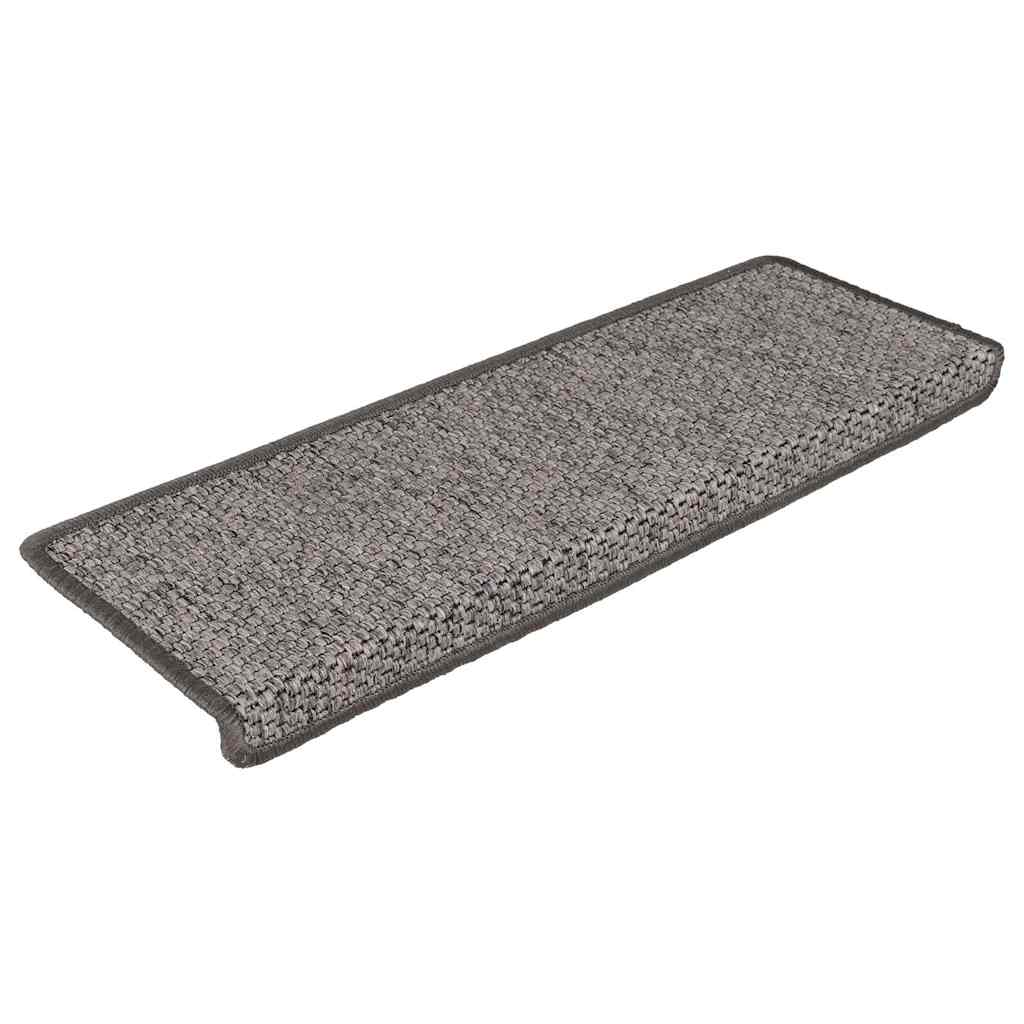 Trapmatten zelfklevend 15st sisal-look 65x21x4cm grijs en beige is nu te koop bij PeponiXL, paradijselijk wonen!