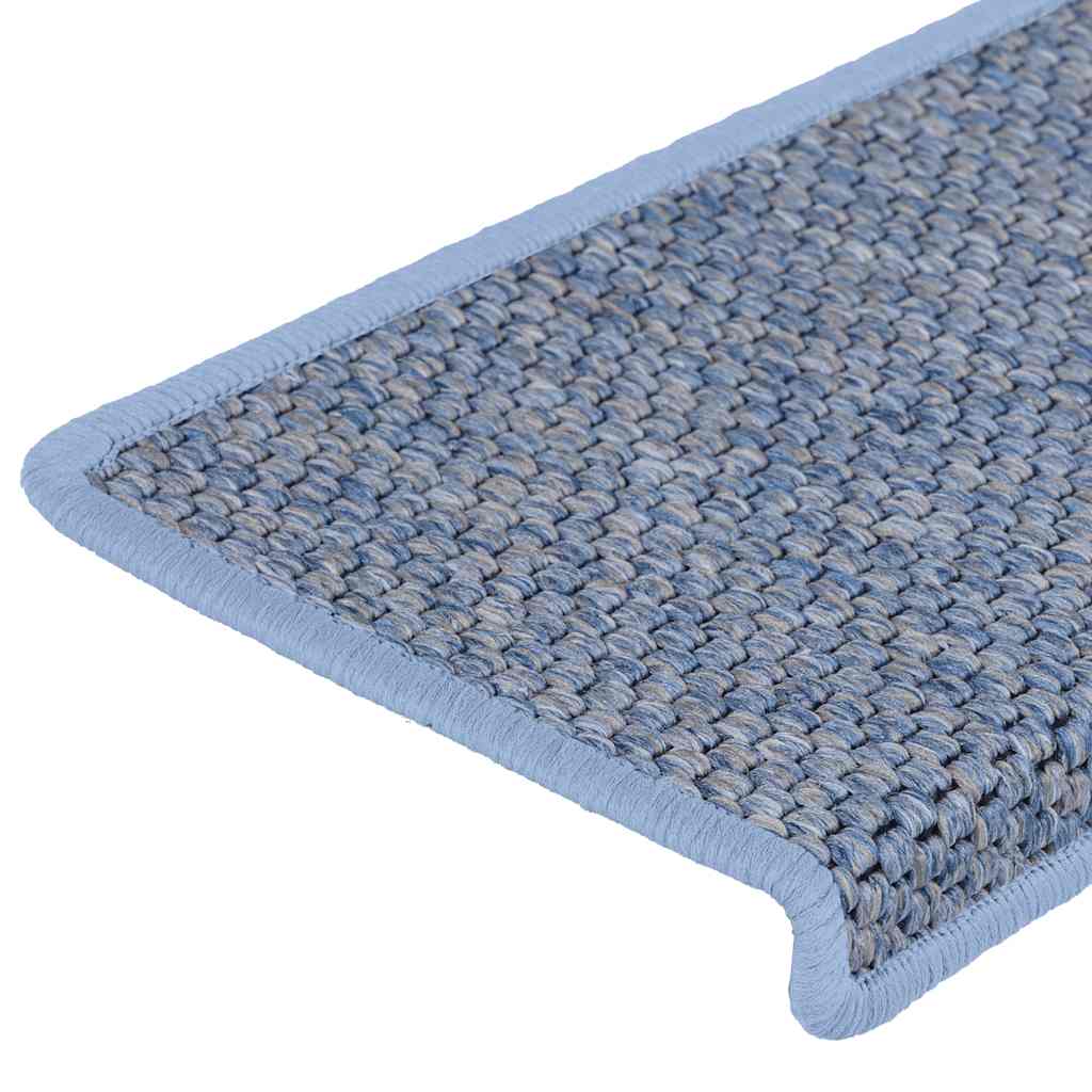 Trapmatten zelfklevend 15 st sisal-look 65x21x4 cm blauw is nu te koop bij PeponiXL, paradijselijk wonen!