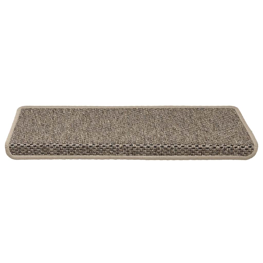 Trapmatten zelfklevend 15 st sisal-look 65x21x4 cm donkerbeige is nu te koop bij PeponiXL, paradijselijk wonen!