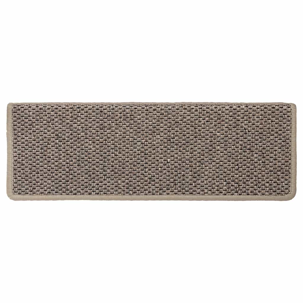 Trapmatten zelfklevend 15 st sisal-look 65x21x4 cm donkerbeige is nu te koop bij PeponiXL, paradijselijk wonen!