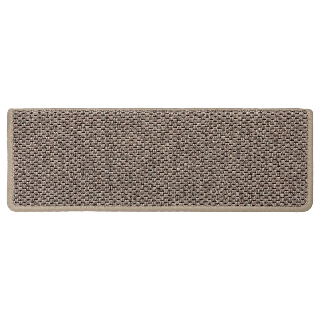 Trapmatten zelfklevend 15 st sisal-look 65x21x4 cm donkerbeige is nu te koop bij PeponiXL, paradijselijk wonen!