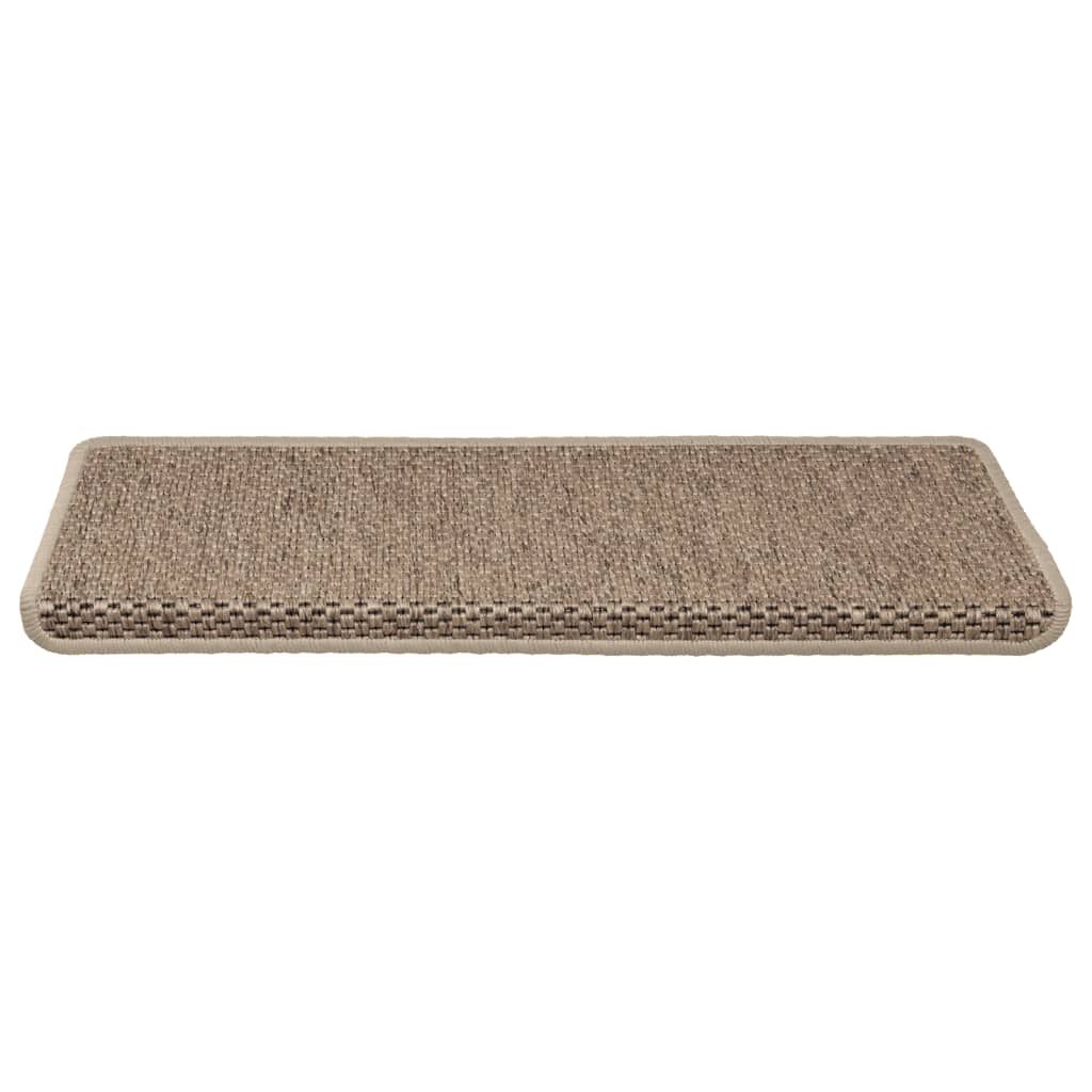 Trapmatten zelfklevend 15 st sisal-look 65x21x4 cm zandkleurig is nu te koop bij PeponiXL, paradijselijk wonen!